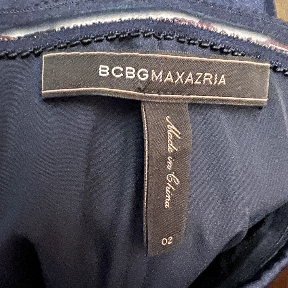 BCBGMAXAZRIA NAVY BLUE DRESS SIZE 2
